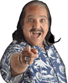 Ron Jeremy pointing